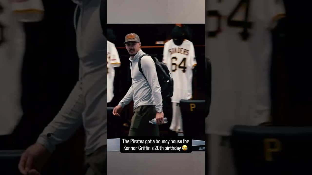 The Pirates' suprise for Konnor Griffin 😂 (via pirates/TT)