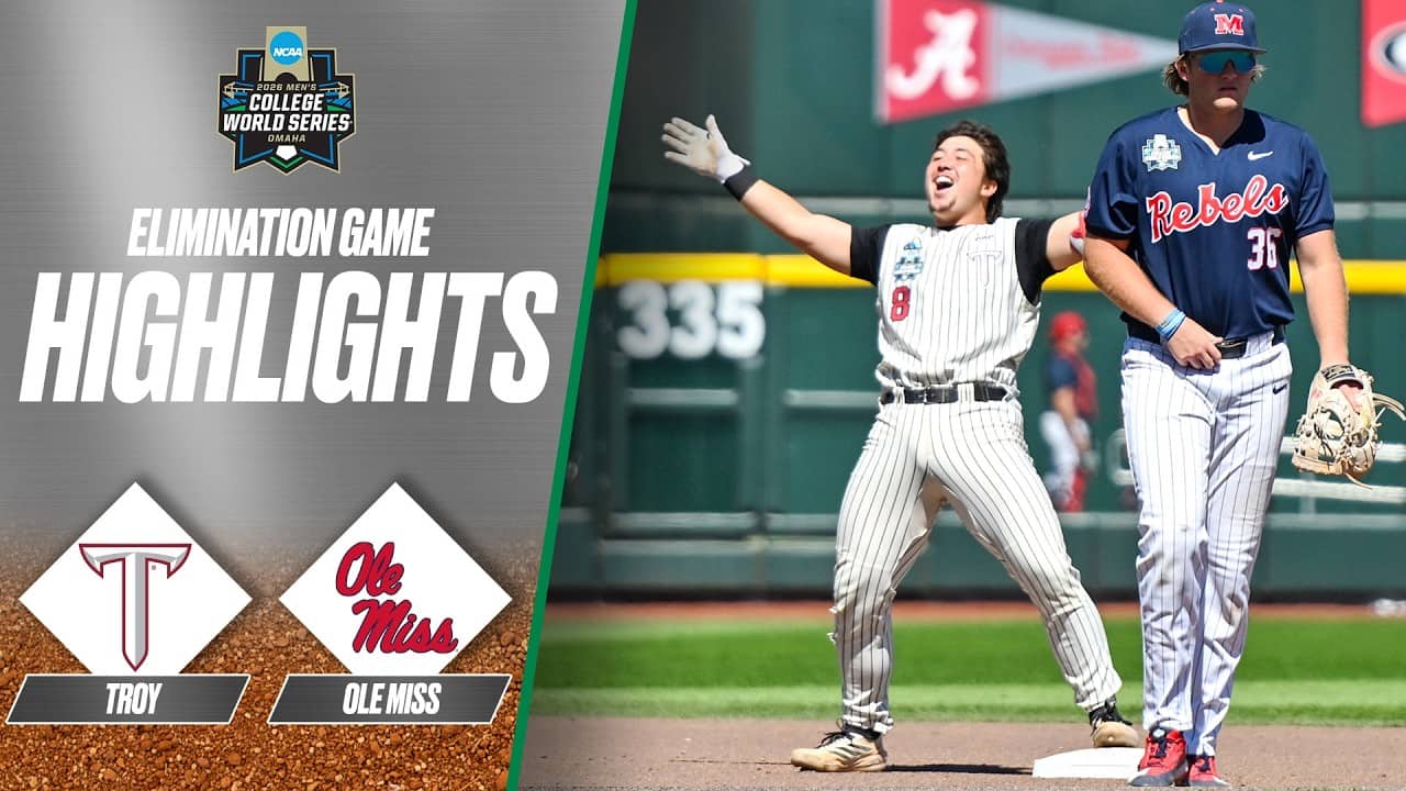 Troy vs. Ole Miss: 2026 Men's College World Series elimination game | Extended highlights