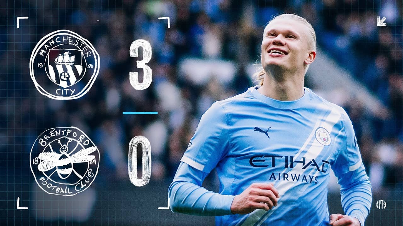HIGHLIGHTS! City keep up pressure in title race after Brentford win | Man City 3-0 Brentford