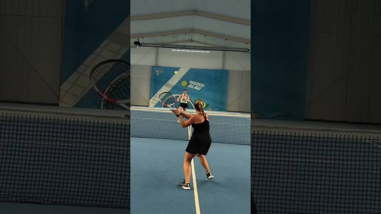 Simple, yet effective partner drill to work on your #tennisvolleys