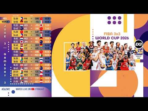 LIVE 🔴 FIBA 3x3 World Cup 2026 | Day 3 - Session 1 | #3x3Basketball