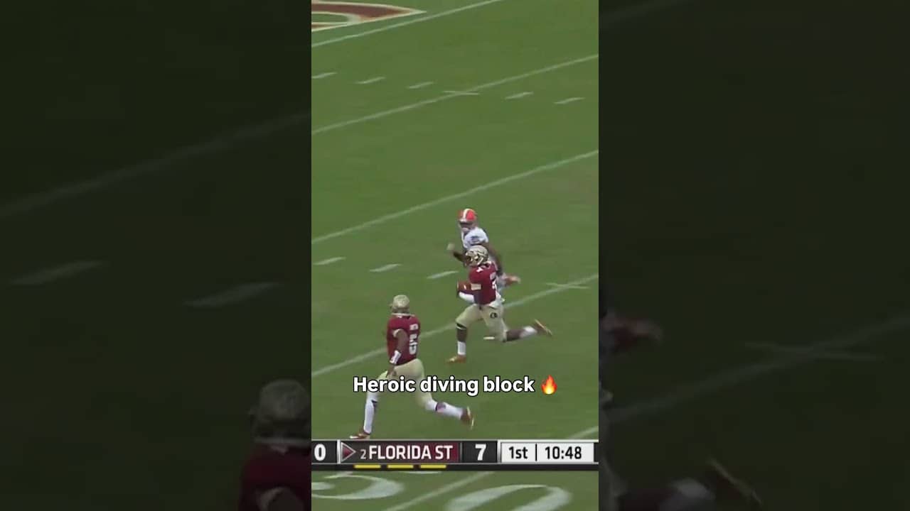 That block was insane 😳 #floridastateseminoles #accfootball #collegefootball