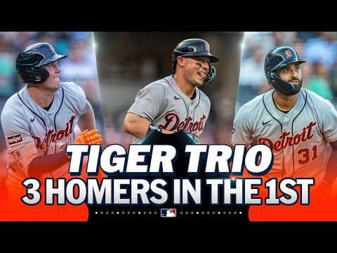 The Detroit Tigers hit THREE home runs in the 1st inning against the Yankees! 🐅 (All with 2 outs!)