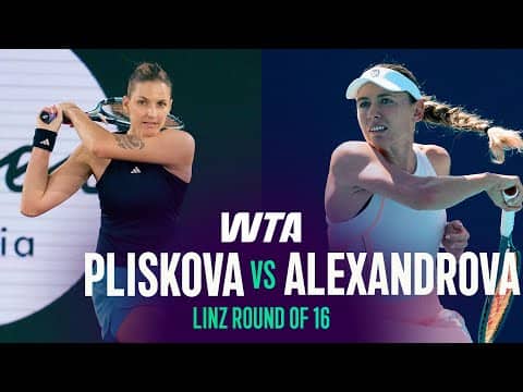 Karolina Pliskova vs. Ekaterina Alexandrova | 2026 Linz Round of 16 | WTA Match Highlights