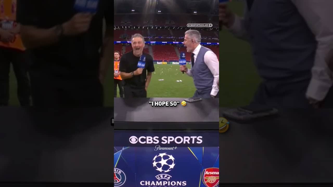 Luis Enrique's response is too good 🤣🏆 #UCLToday #UCLFinal #PSG