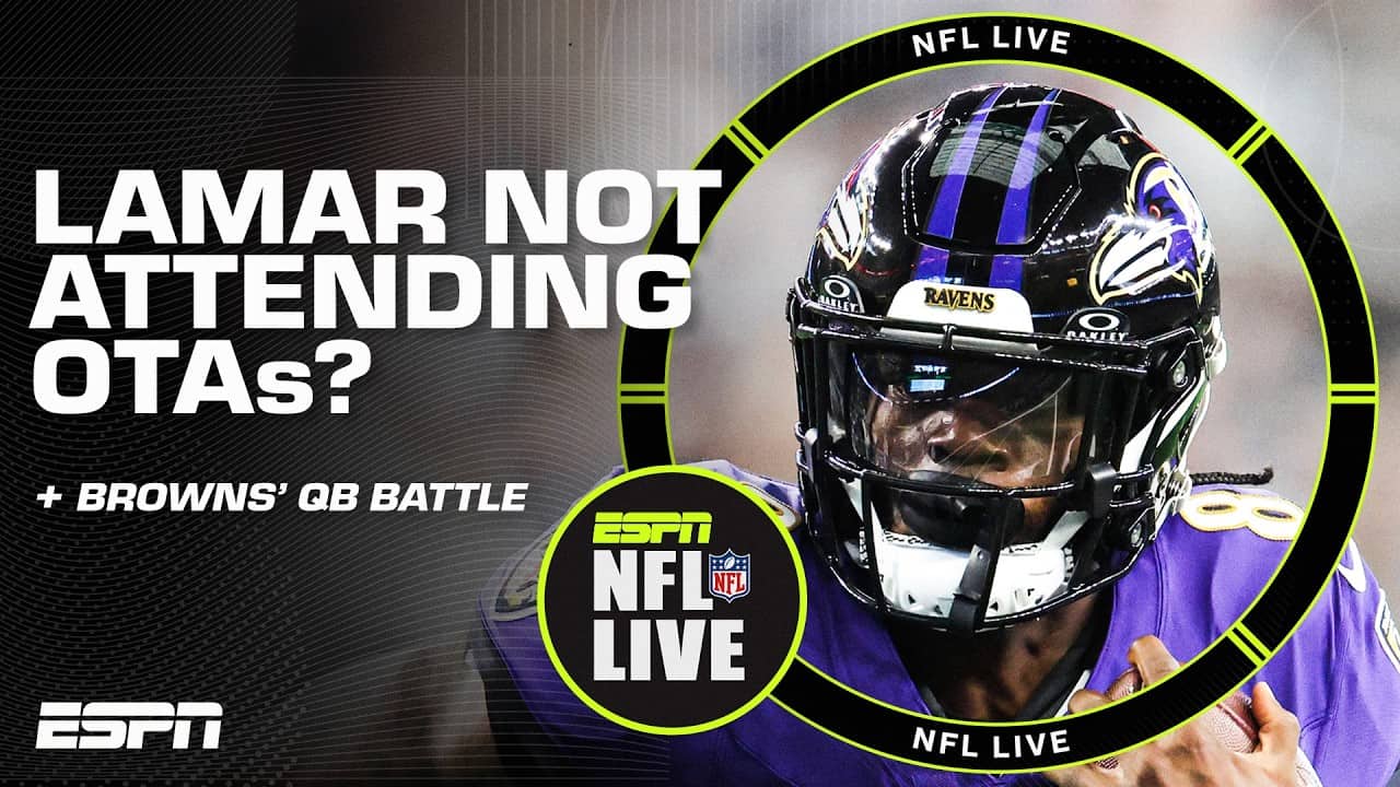 Why has Lamar Jackson not been attending OTAs? 🤔 + Cleveland's QB Competition | NFL Live