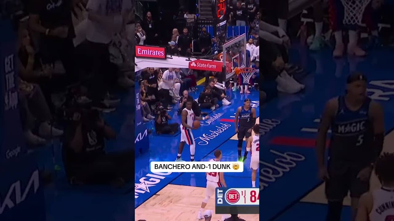 Banchero gets the foul off the two-hand jam 🤩🤲