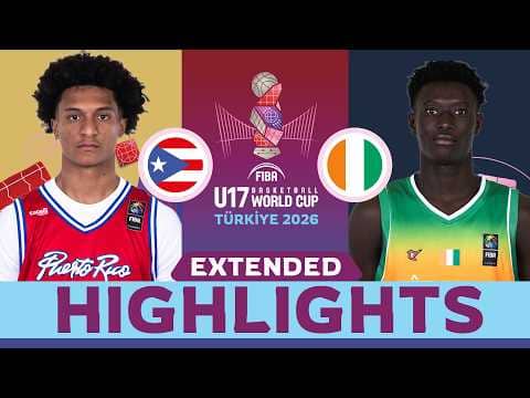 Puerto Rico 🇵🇷 vs Côte d'Ivoire 🇨🇮 | ROUND OF 16 HIGHLIGHTS | FIBA U17 Basketball World Cup 2026