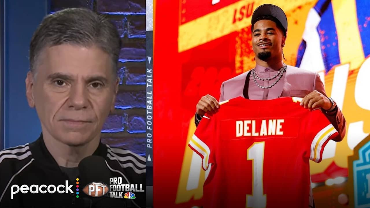 Chiefs avoid risk by trading up for LSU cornerback Mansoor Delane | Pro Football Talk | NFL on NBC