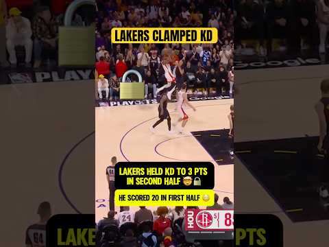 Lakers held Kevin Durant to 3 PTS in 2nd half 😳