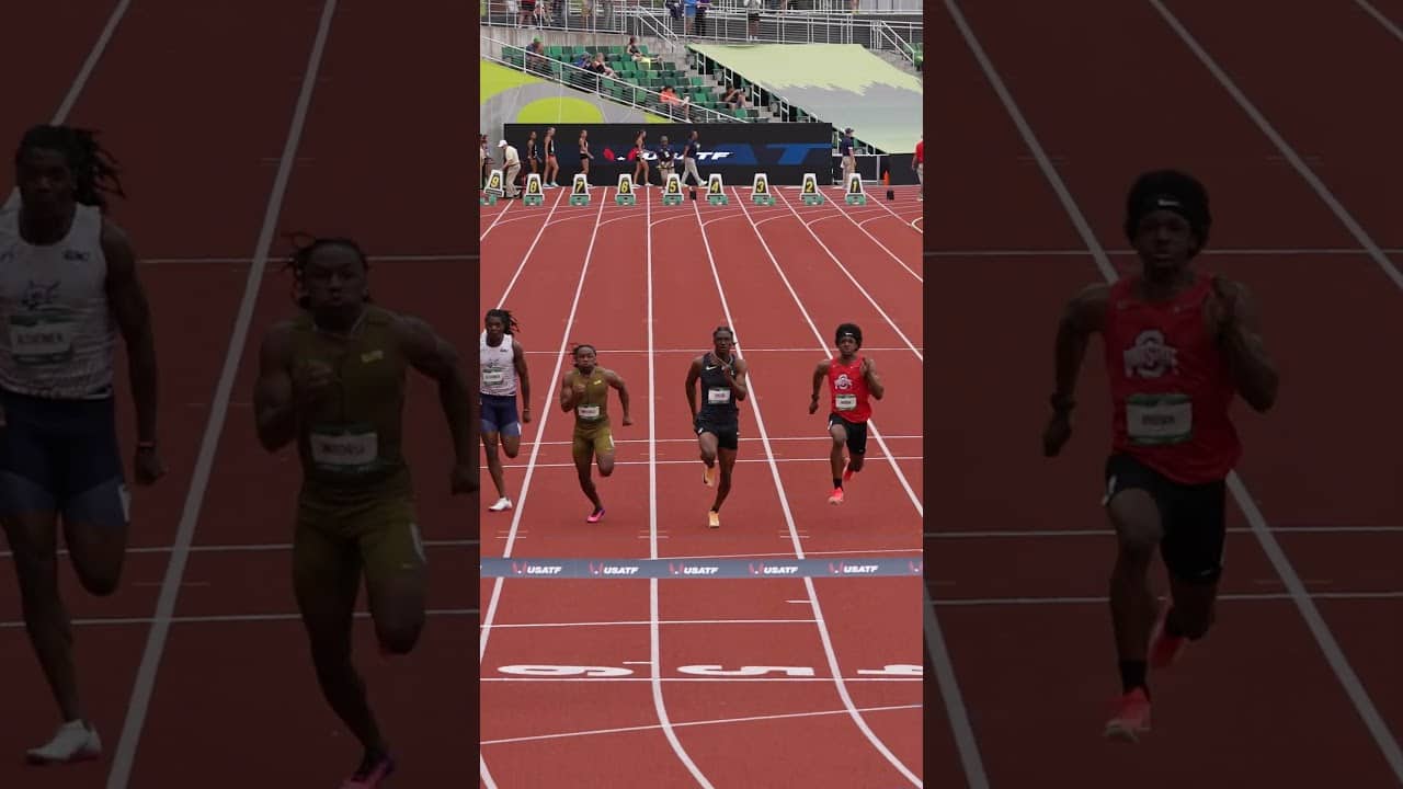 When the lights came on, Tate Taylor delivered in 10.15 to make his first U.S. team 🇺🇲 #track