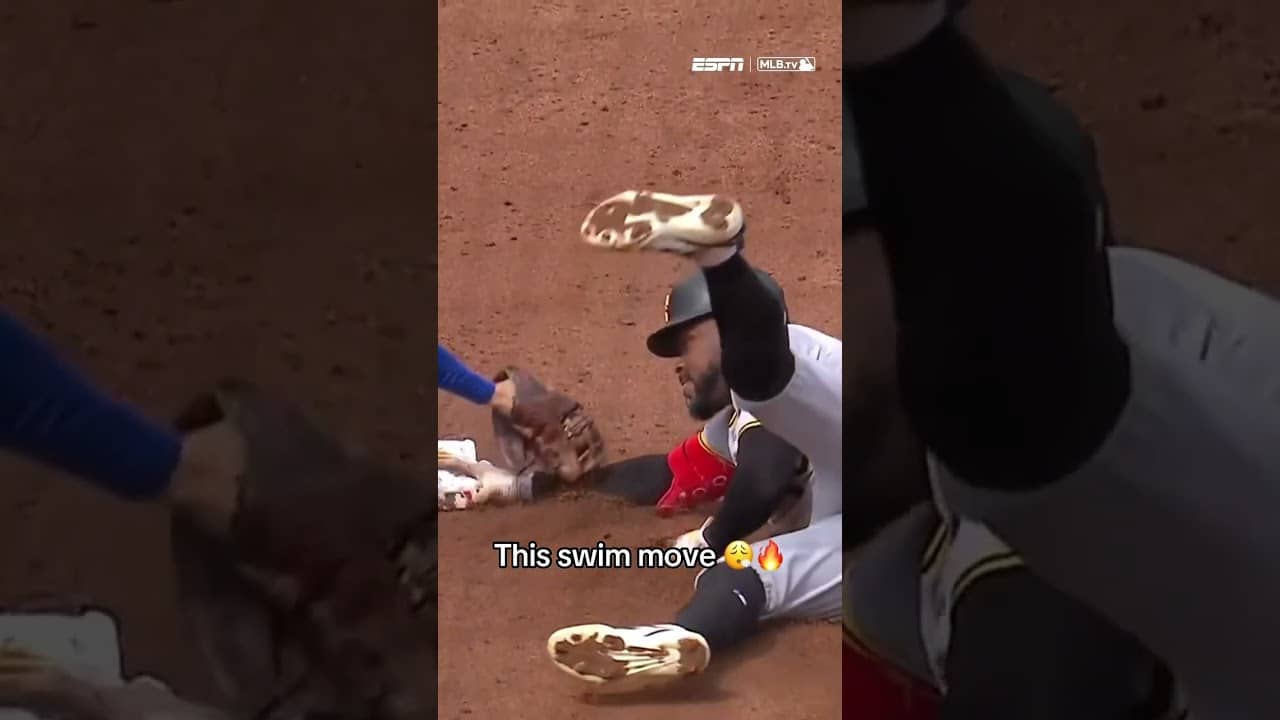 Oneil Cruz was SAFE 🏊‍♂️ (via @MLB/TT, @watchmarquee/TT)