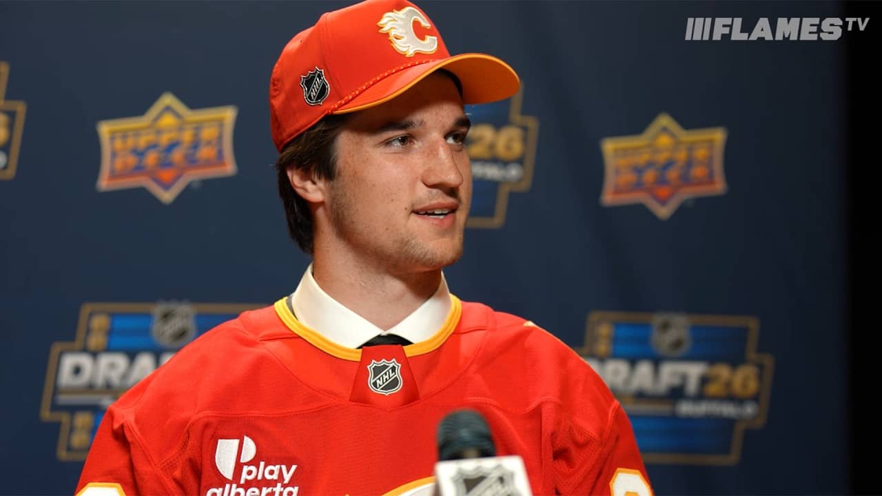 Chase Harrington Meets the Media | 2026 NHL Draft - Calgary Flames