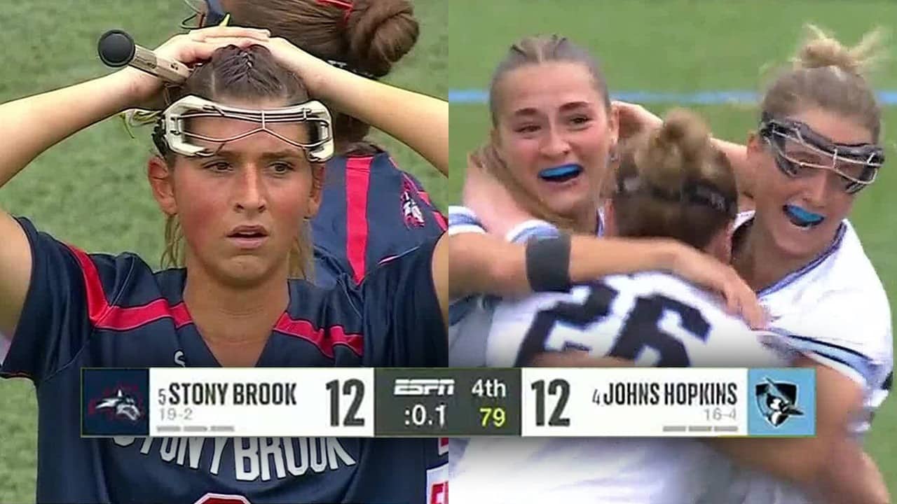 BUZZER BEATER finish to Johns Hopkins-Stony Brook lacrosse quarterfinals