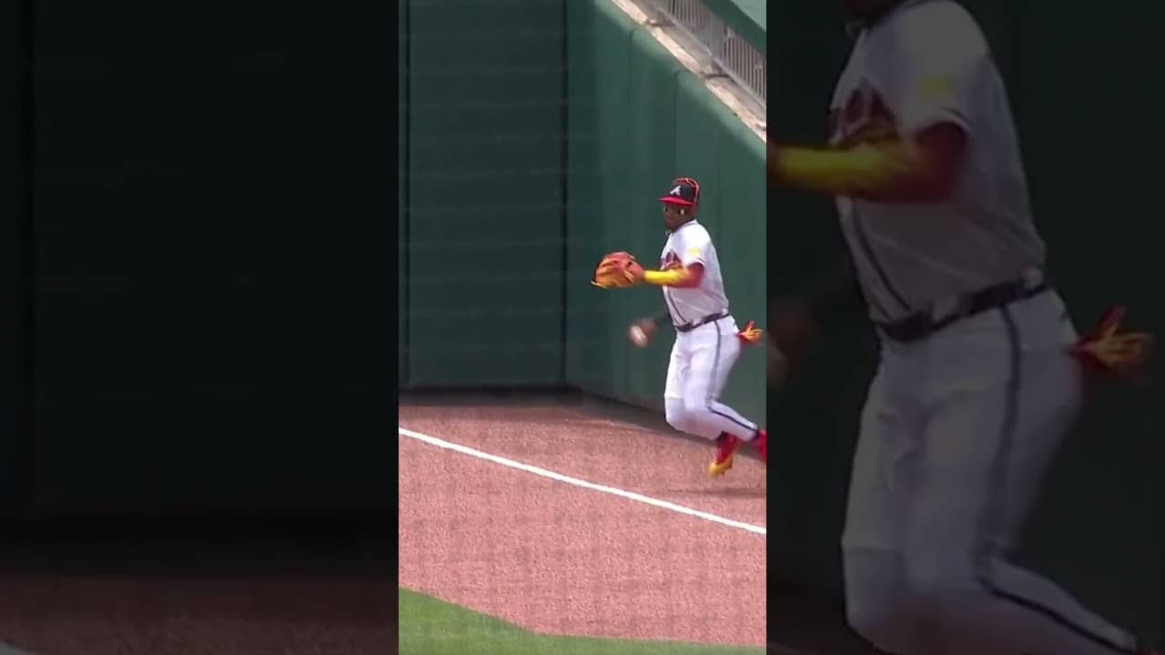 Ronald Acuña Jr. hit 'em with the 🤷 after this dart to second!