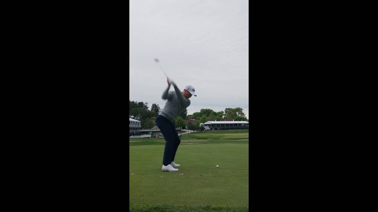 Down the stretch with Justin Thomas at Aronimink.