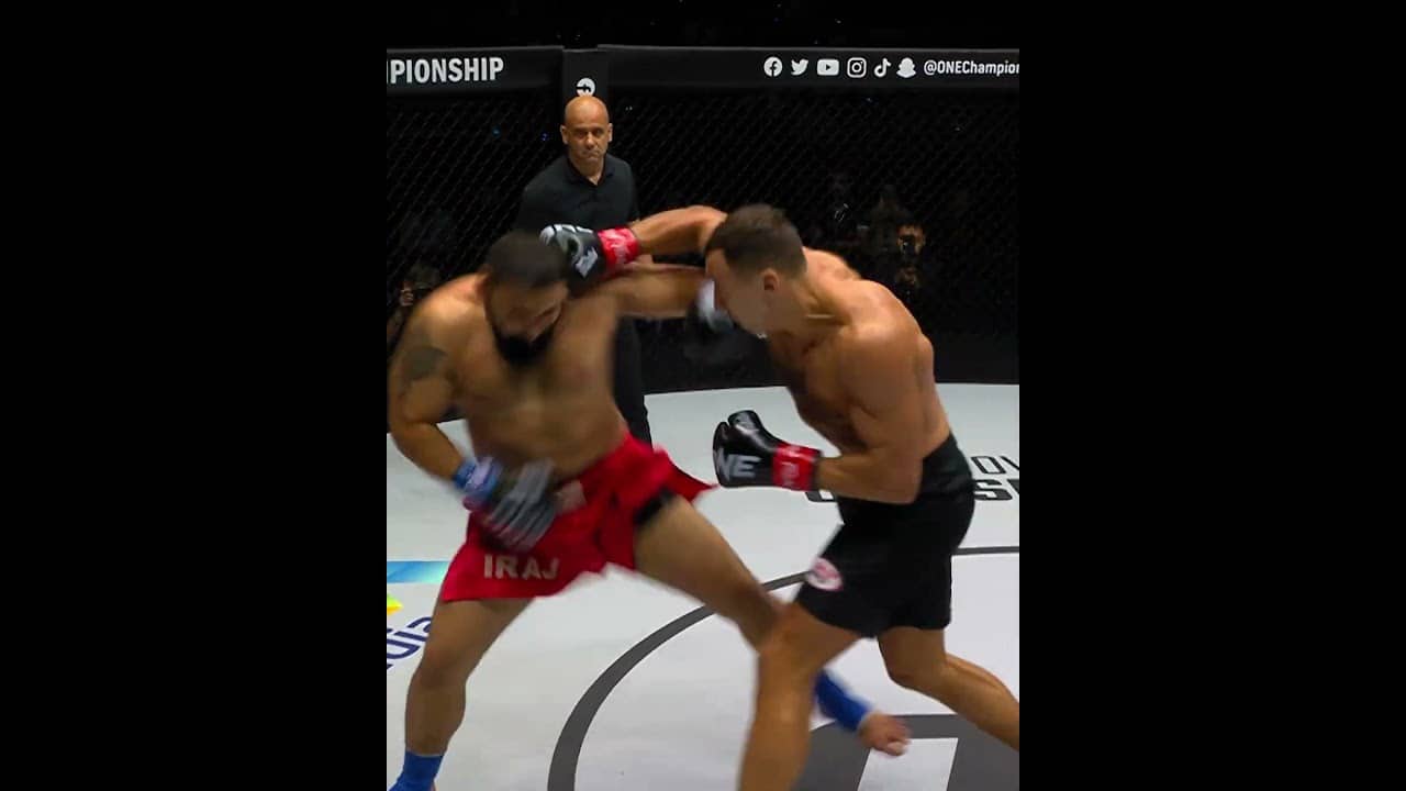 COLOSSAL Battle 😱 Relive Roman Kryklia's savage showdown with Iraj Azizpour at ONE 163!