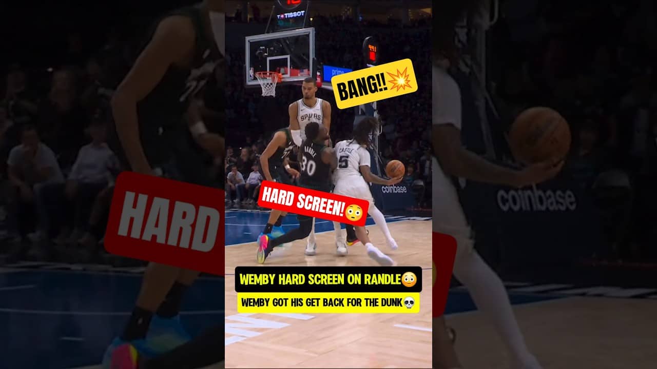 Wemby HIT Randle HARD with a SCREEN😮