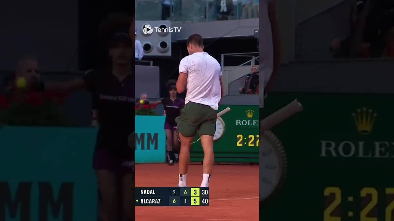 Alcaraz Closes Out First Win vs Nadal at Madrid 2022 😅