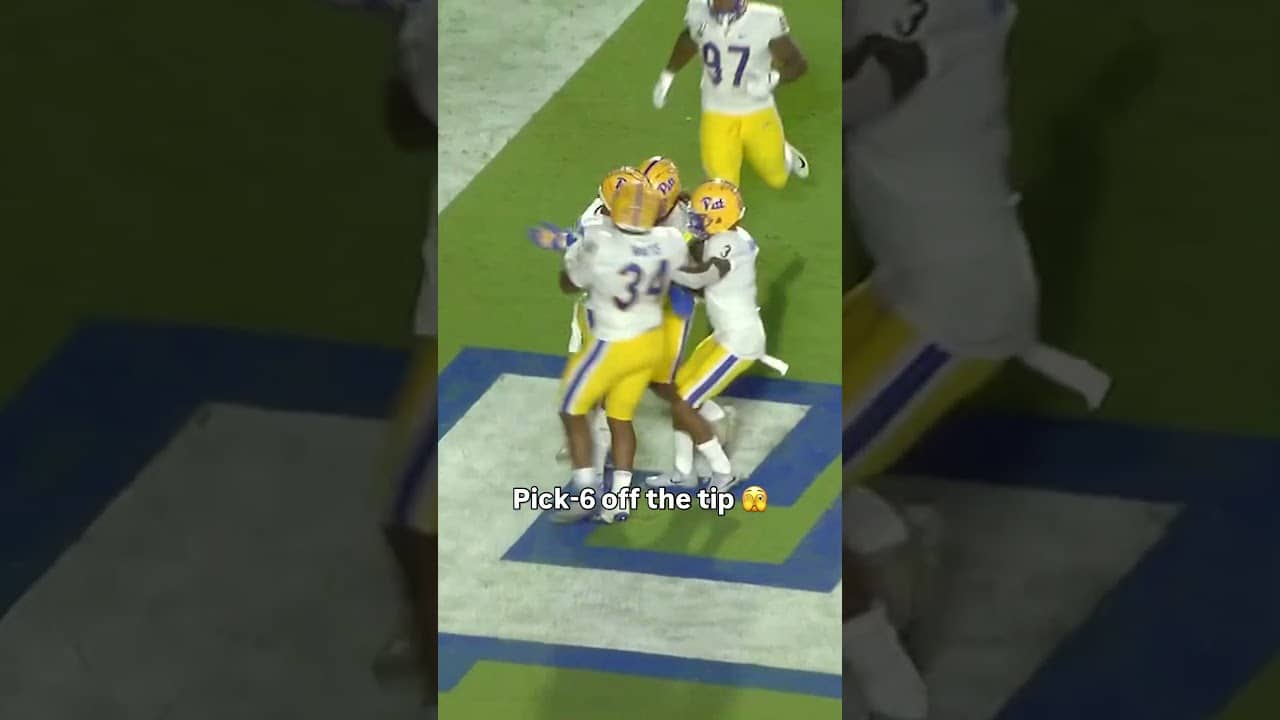 What an amazing reaction to pick that off 🥶 #pittsburghpanthers #accfootball #collegefootball