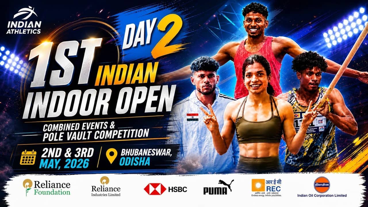 1st INDIAN INDOOR  OPEN COMBINED EVENTS & POLE VAULT COMPETITION DAY - 2