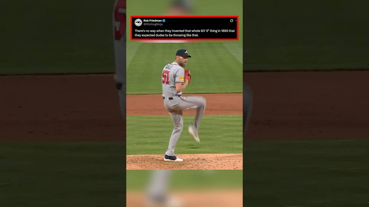 No way when they invented that 60' 6" thing in 1893 they expected dudes to be throwing like that.