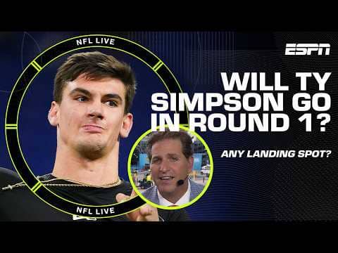 Peter Schrager cannot find Ty Simpson a CLEAR HOME in the first round 👀 | NFL Live