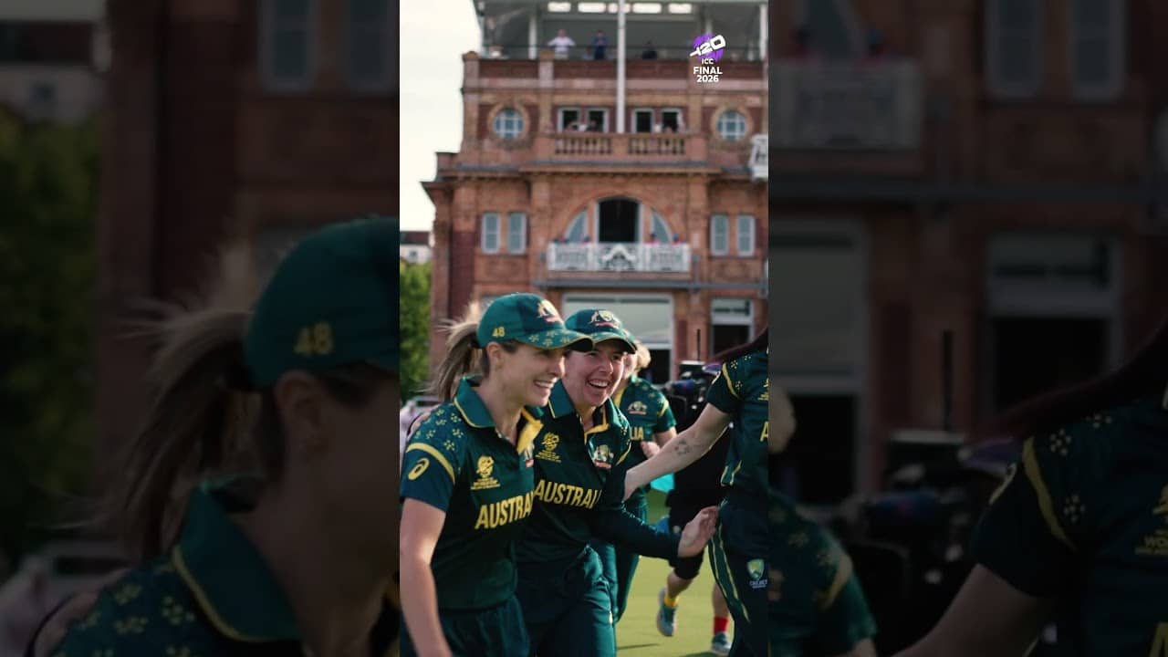 It all sinks in for Sophie Molineux with the #T20WorldCup trophy in her grasp 🗣️