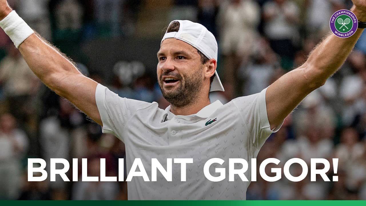 Amazing scenes as Grigor Dimitrov books his spot in the third round 💚🇧🇬 | Wimbledon 2026