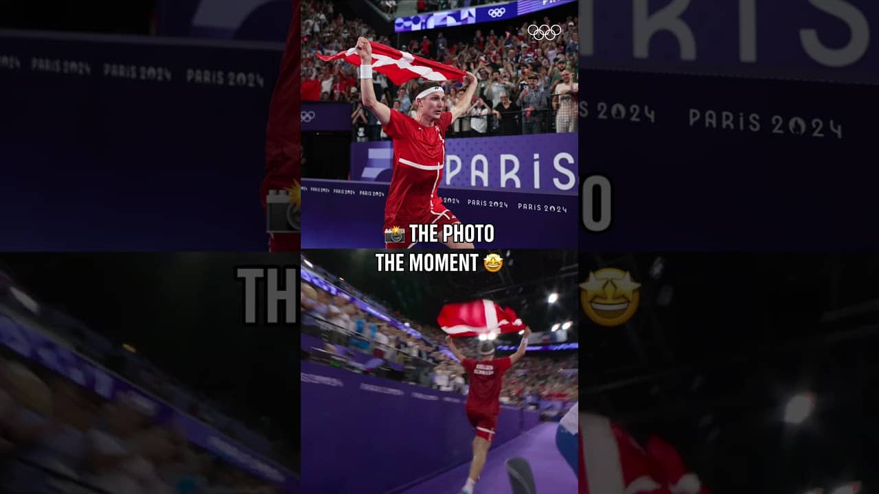 An iconic celebration, from a legendary Olympian. 🤩🇩🇰