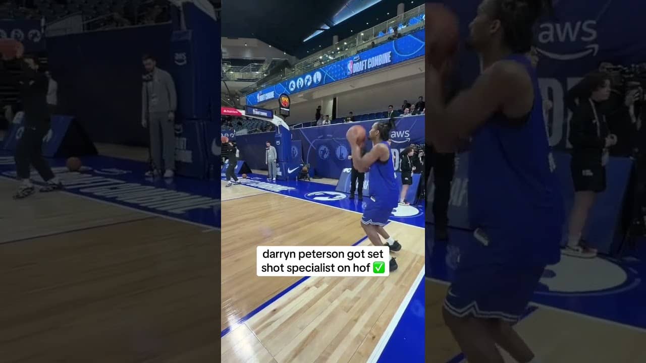 Darryn Peterson knocking down corner threes during his shooting drills