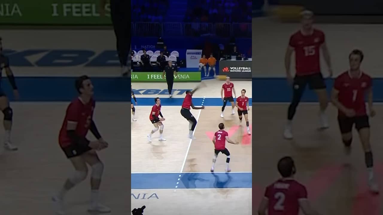 He came out of NOWHERE! #vnl26 #volleyballworld
