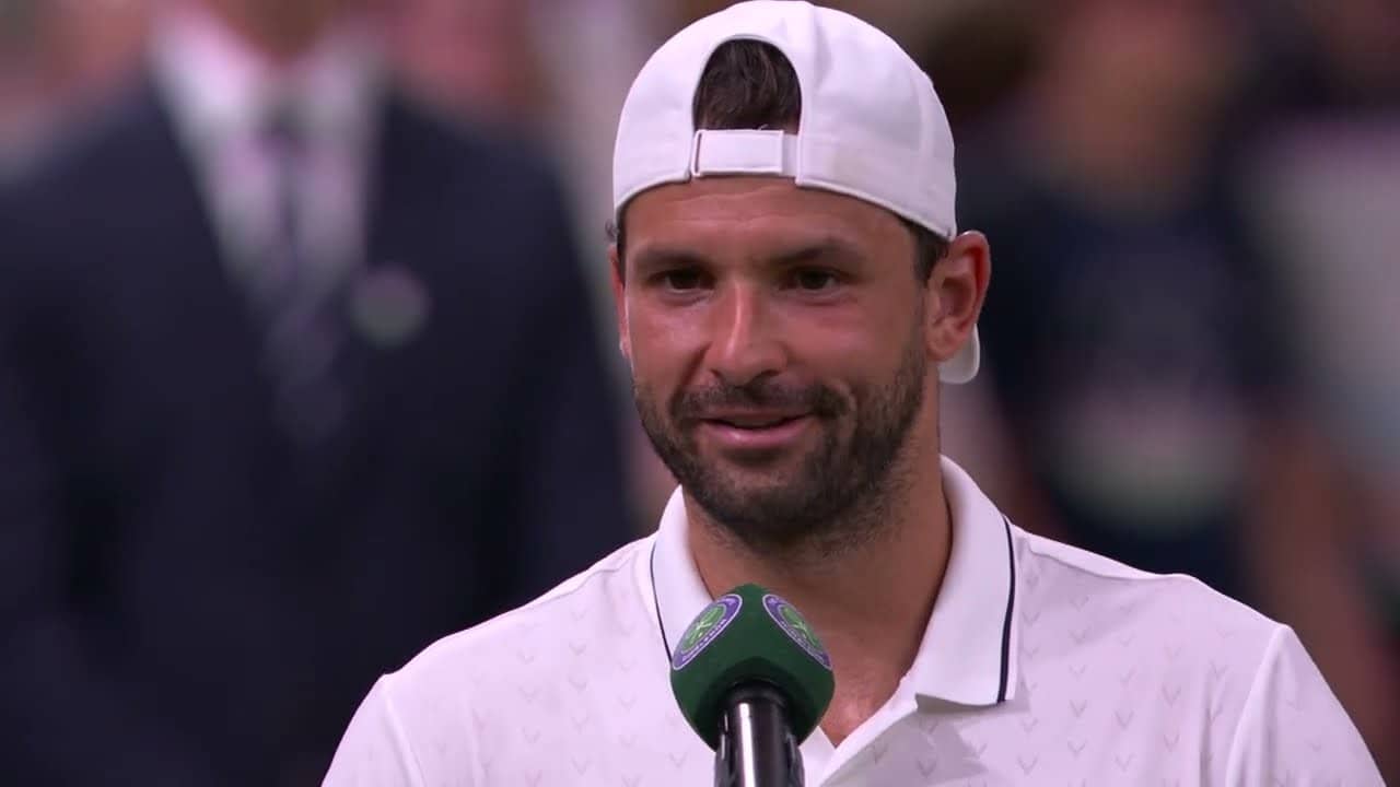 "Enjoy the moment" | Grigor Dimitrov speaks on court after his third round win against Berrettini