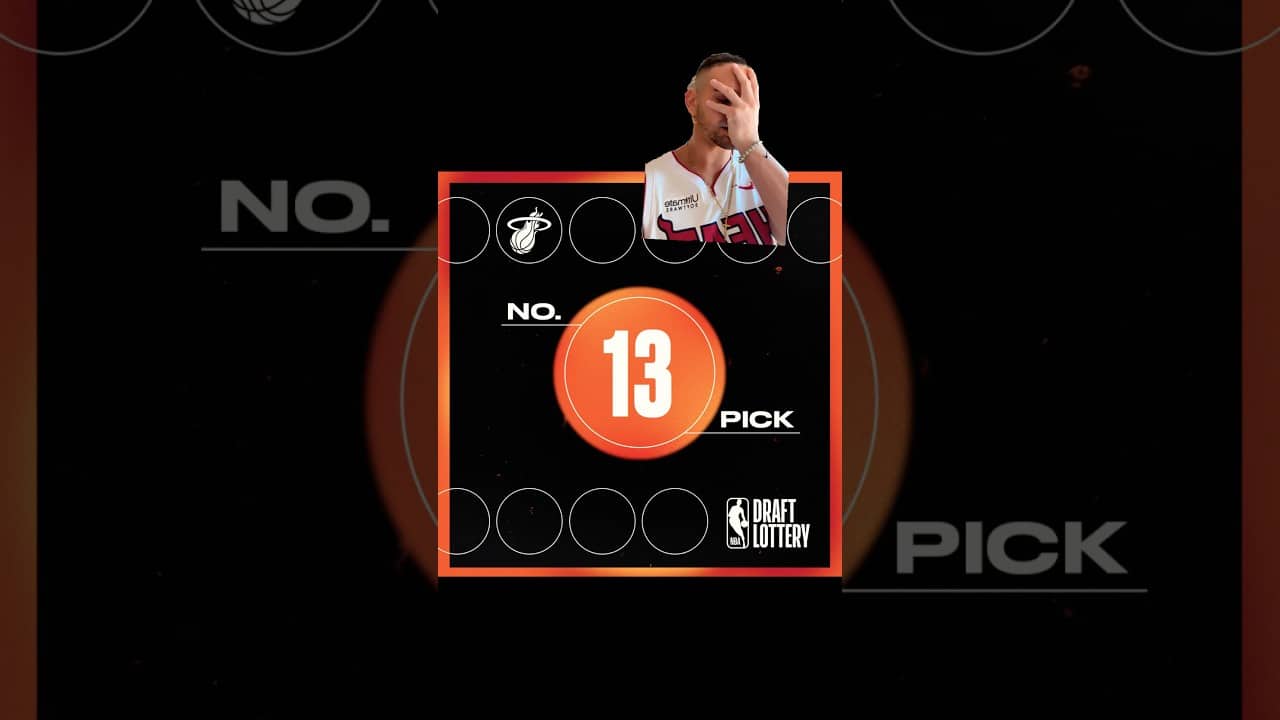 The Miami Heat finish with the 13th pick. The NBA hates us. 🤦🏽 #nba #fyp #shorts￼