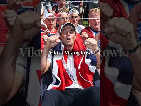 Viktor Hovland rows with his fellow Norwegians after the win. 🤣 🇳🇴