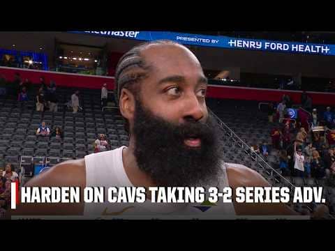 James Harden reacts to Cavaliers-Pistons Game 5 OT win 👏 'WE'RE SHAPING OUT STORY' | NBA on ESPN