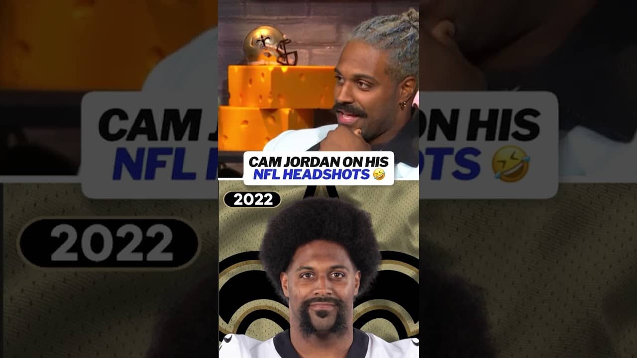 Which Cam Jordan headshot is your favorite? 😂 #nfl #saints #camjordan