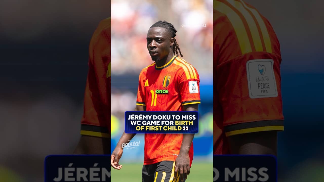 Jérémy Doku will miss Belgium’s game against Iran to be there for the birth of his first child