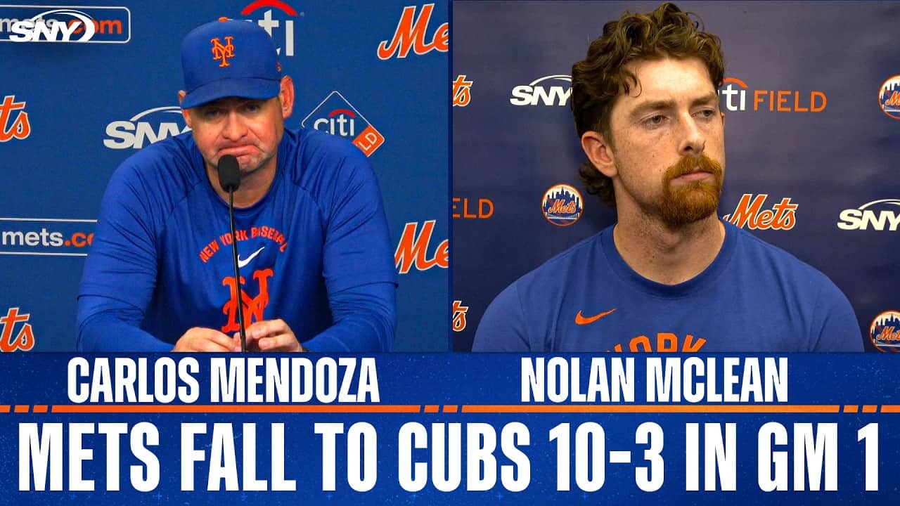 Carlos Mendoza and Nolan McLean on 'frustrating' 10-3 loss to Cubs in game 1 of double header