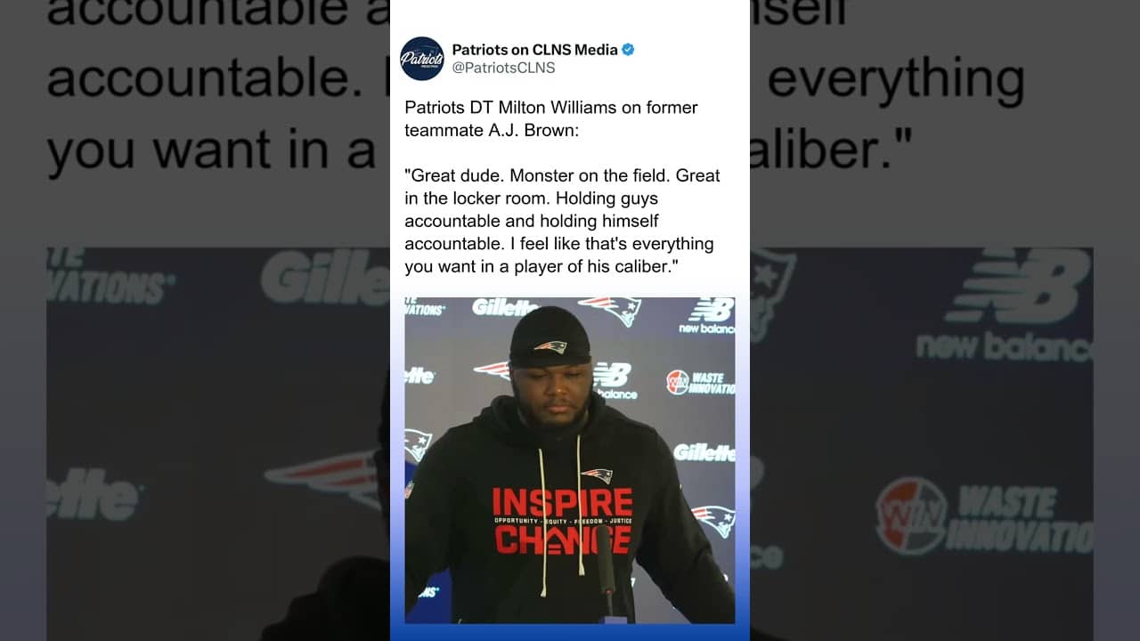 Milton Williams PRAISES former teammate A.J. Brown #patriots