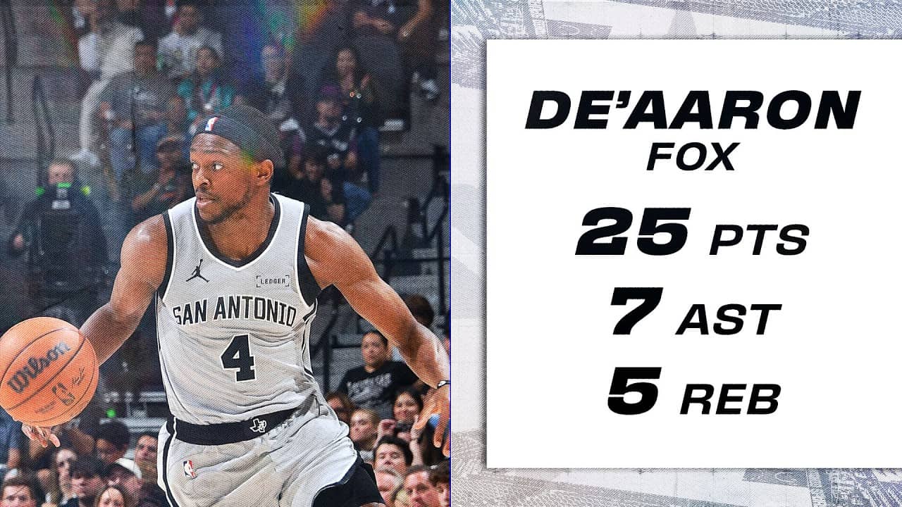 De’Aaron Fox Leads Spurs to Win vs. Portland | 25 PTS, 7 AST, 5 REB, 3 STL