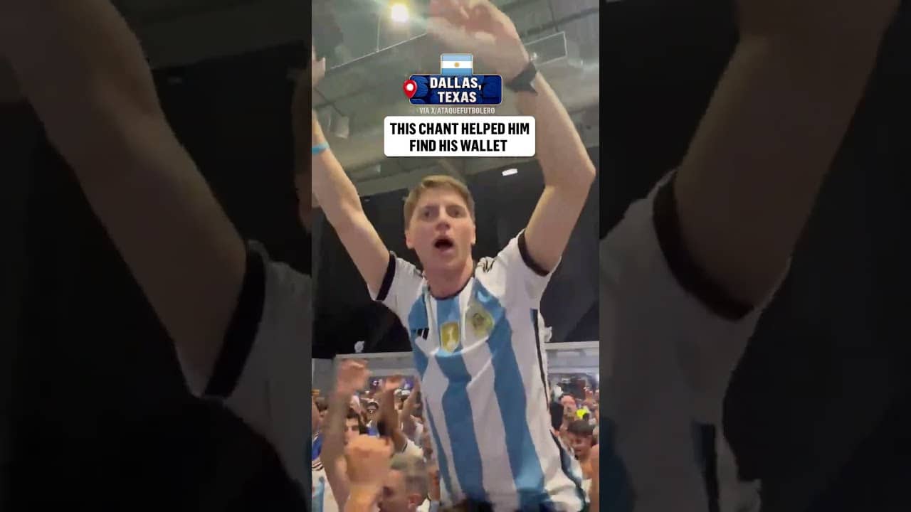 Argentine fans changed their winning chants to help the owner get his wallet back