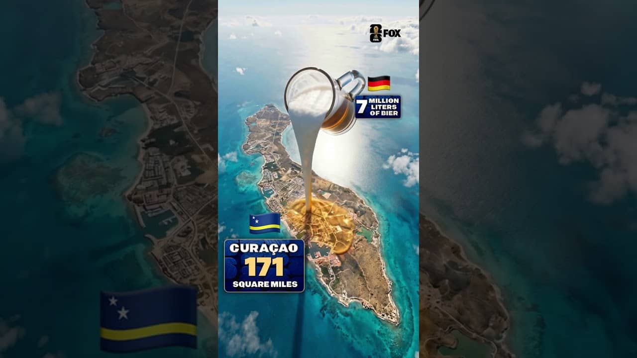 7 million liters of beer vs. 171 square miles of Curaçao 🍺🇩🇪🇨🇼