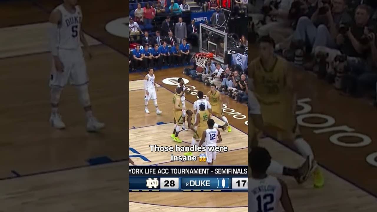How do you expect anyone to stop that 🥶 #notredame #accbasketball #collegebasketball