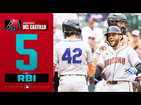 Adrian Del Castillo drove in 5 of the D-backs' 8 runs in their extra-innings win! 🐍 | MLB Highlights