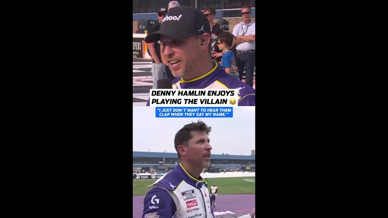 Denny Hamlin knows how to rile up the crowd 😂
