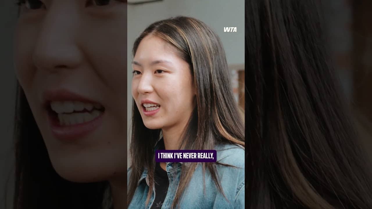 A new style for the last-minute packer, Wang Xinyu! 🧳 #WTA