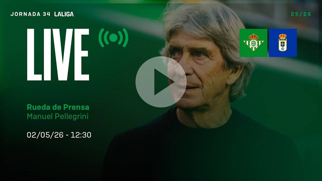 🚨 DIRECTO | Rueda de prensa de Manuel Pellegrini previa al #RealBetisRealOviedo ⚽💚