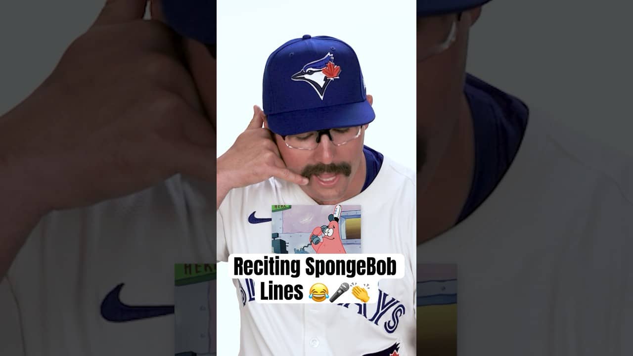 Your Toronto Blue Jays recite ICONIC SpongeBob lines 😆🎤 #MLB #BlueJays