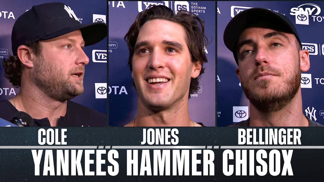 Aaron Boone, Gerrit Cole, Spencer Jones & Cody Bellinger discuss Yanks pummeling of White Sox